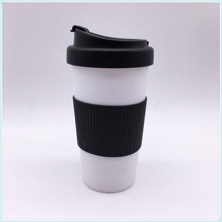 2016 New Product Light Weight Rice Husk Plastic Coffee Mug with Lid