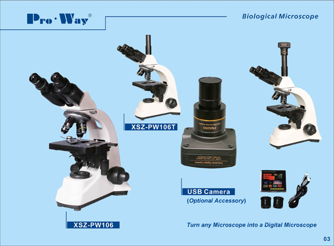 40X-1000X LED Seidentopf Trinocular Biological Microscope (XSZ-PW106T)