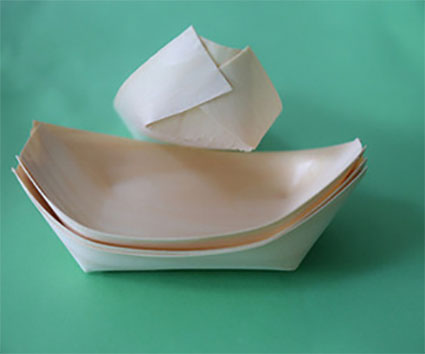 Disposable Wooden Leaf Boat