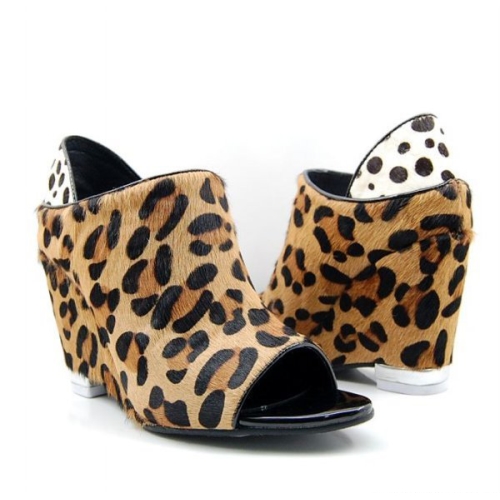 Fashion High Heel Leopard Ladies Boots (HCY02-457)