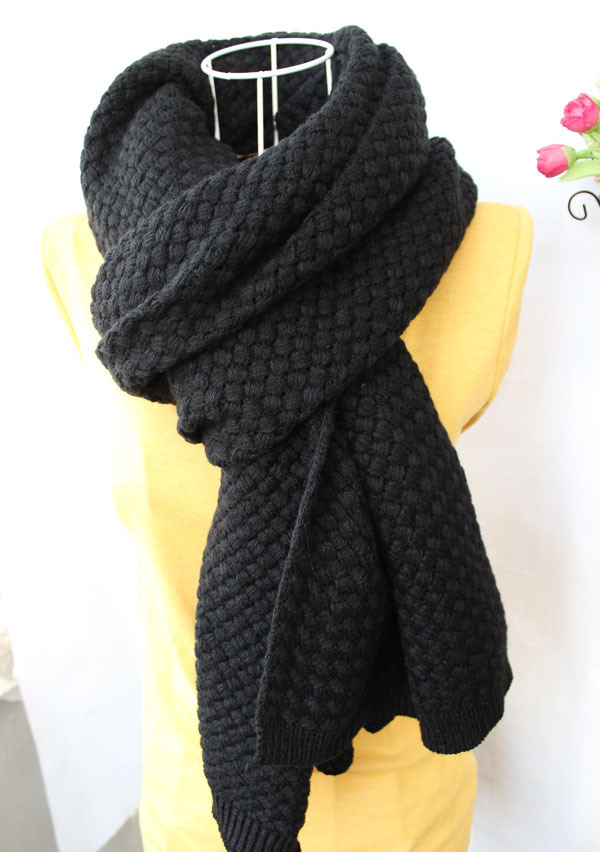 Womens Unisex Pineapple Stitch Slouch Knitted Winter Warm Scarf (SK140)