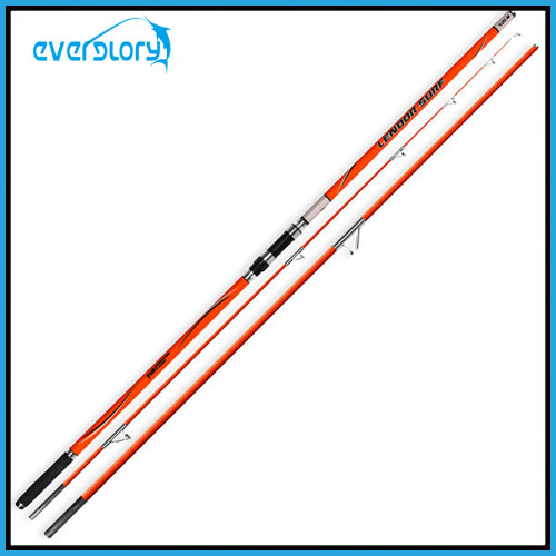 3 Section Orange Color Surf Rod Fishing Tackle