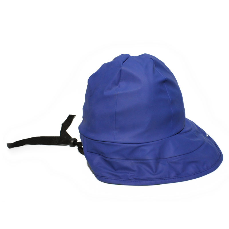 Dark Blue PU Rain Hat /Rain Cap/Raincoat for Adult