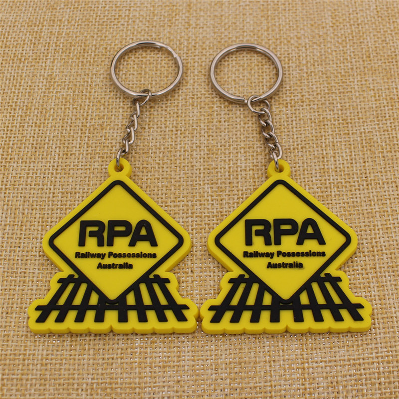 Wholesale Custom Your Branded 2D Soft PVC Keytag with Branded Logo