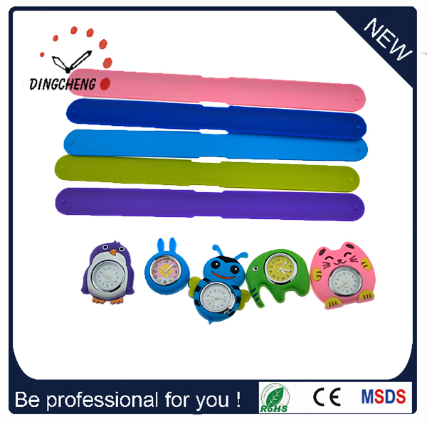 China Suppliers Slap Band Colorful Cute Children Silicone Watch Kids Slap Watch