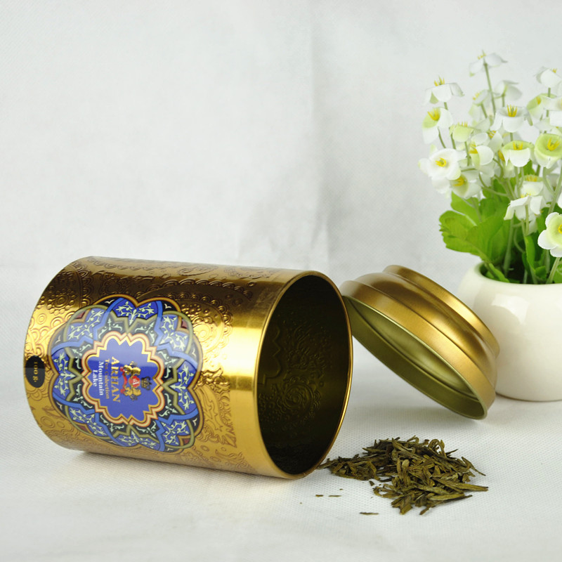 Customized Colourful Round Tea Tin Box, Colourful Tea Tin Box for Packaging