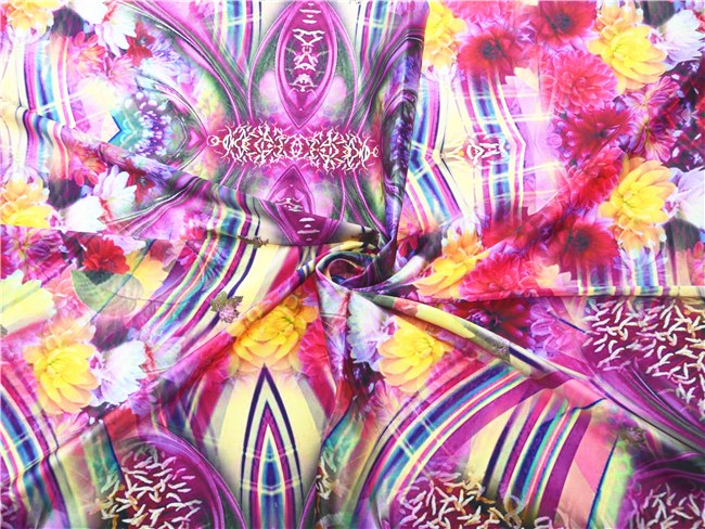 100% Silk Digital Printed Silk Fabric (TLD-0026)