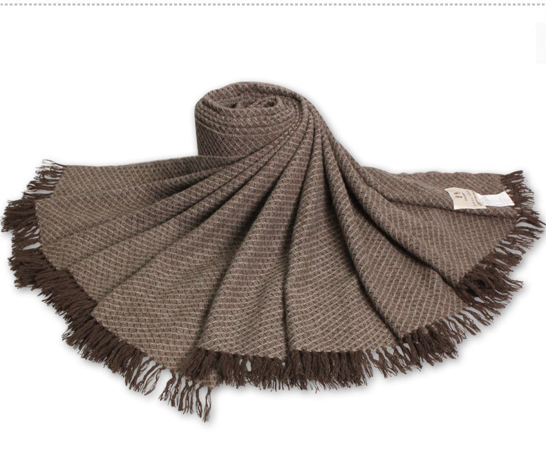 682015 Luxury 100% Yak Jacquard Blanket