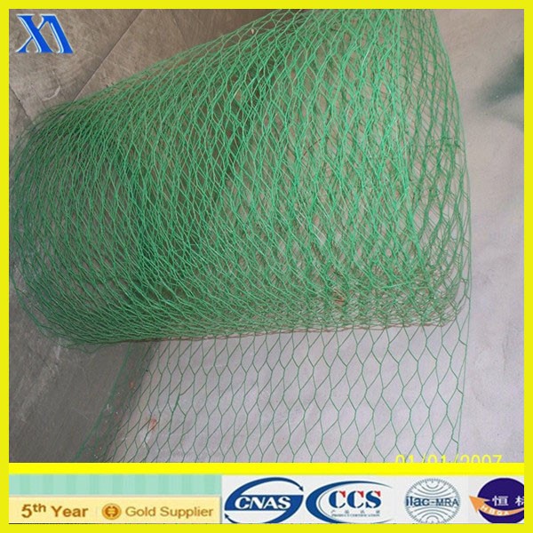 Green PVC Rock Retaining Wall Hexagonal Wire Mesh (XA-HM411)