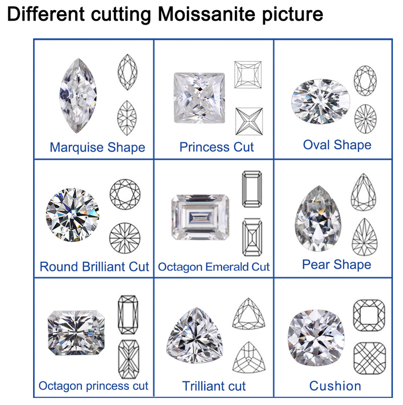 Good Quality E-F Color Moissanite Diamond