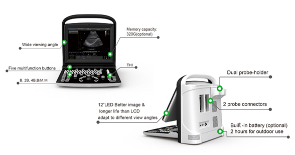 Ultrasonic Ultrasound Scanner Black White Doppler Laptop Portable (SC-ECO3)