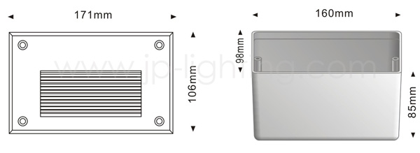 New IP65 LED Recessed Wall Lamp with COB (JP819088)