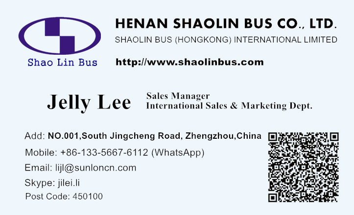 9.8m Shaolin Bus with 45 Seats and Cummins Engine