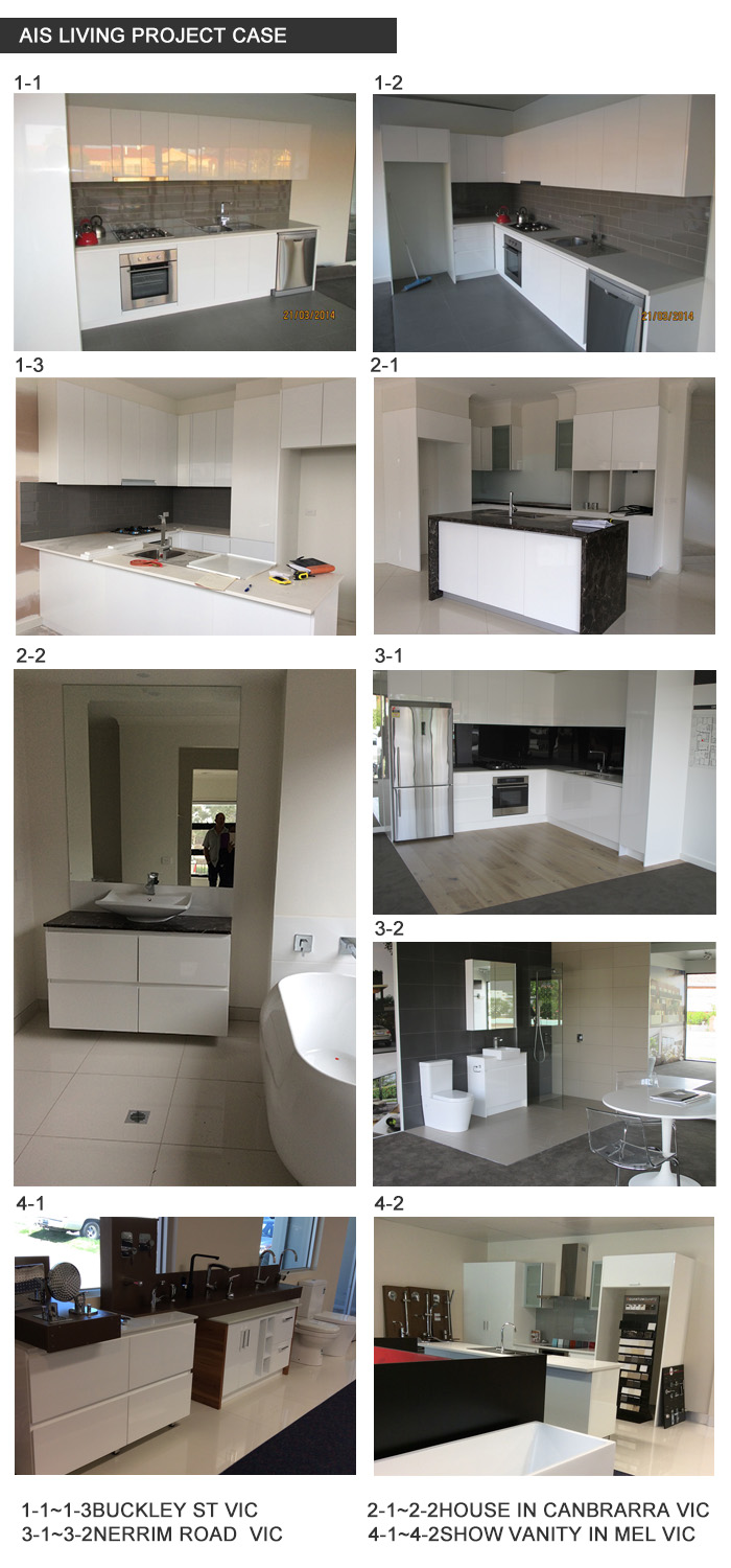 White Elegant Lacquer PVC Kitchen Cabinet Furniture (AIS-K098)