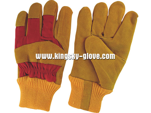 Premium Cow Split Leather Palm Winter Glove-3083