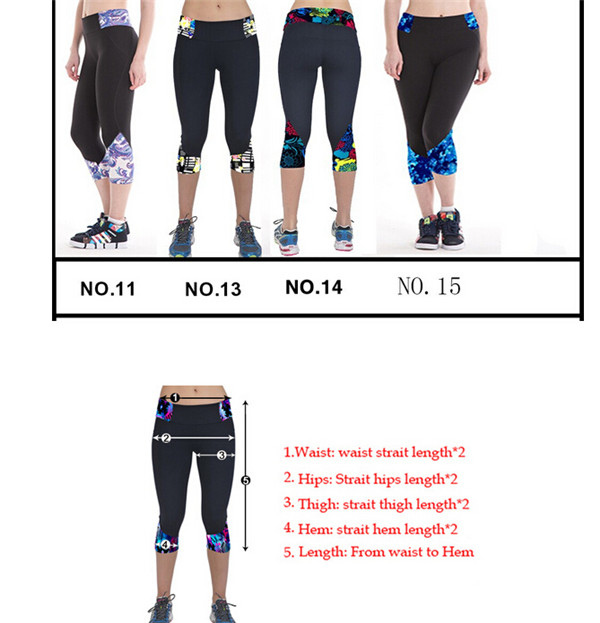 2016 Latest Style European and American Printing Cropped Sport Pants