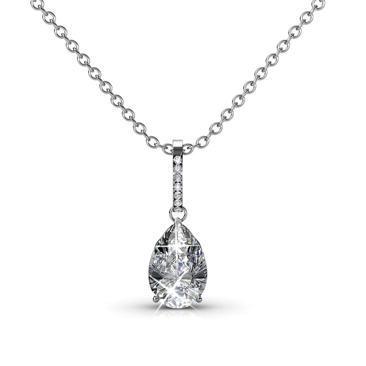 Destiny Jewellery Crystal From Swarovski Drop Pendant & Necklace