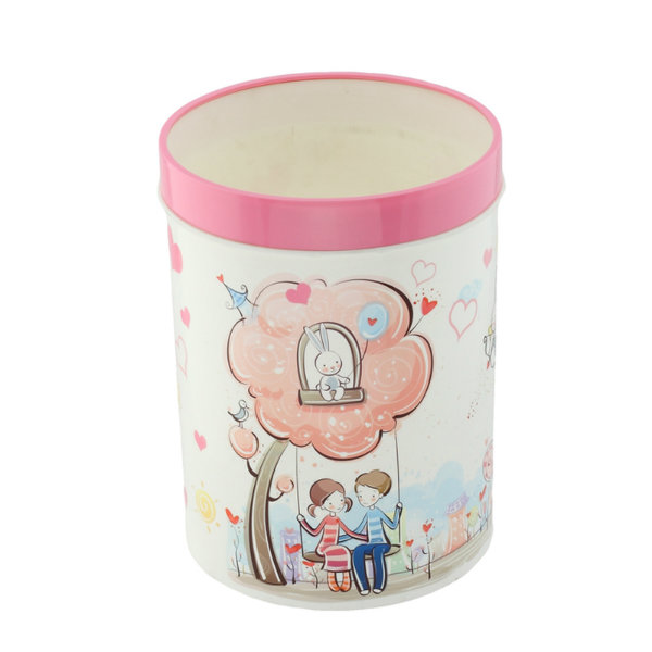 Korean Style Cartoon Printing Plastic Waste Bin (FF-5209)