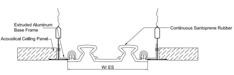 Ceiling to Ceiling Flexible Rubber Filler Expansion Joint Cover (MSNDJ)