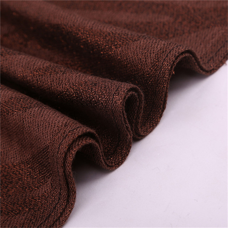 New Style Winter Viscose Scarf Khaki Long Jacquard Shawl Ladies Pashmina