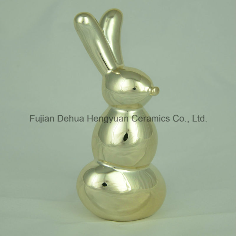 Ceramic Figurine Easter Gift Porcelain Sculpture Gift Home Decor Rabbit Shape