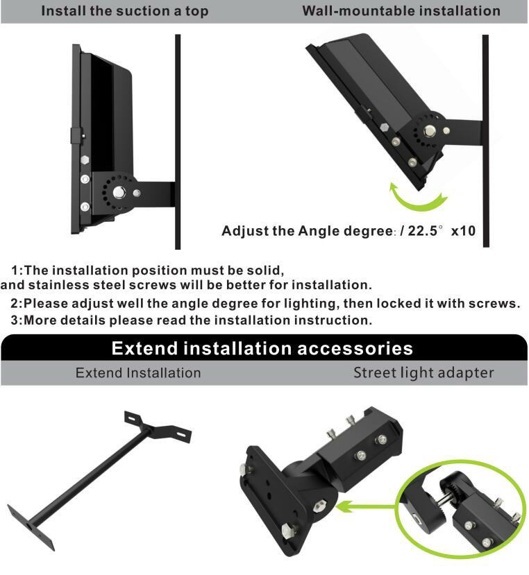 Outdoor Fitting 20W/30W/50W/70W/100W/250W/300W/ LED Floodlight with 3030 Philips LED Chip