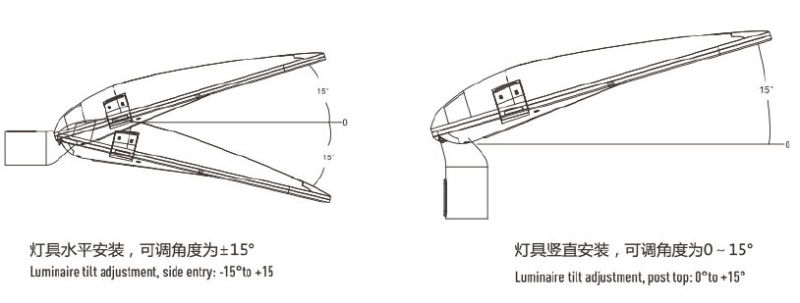 90W Adjustable Osram LED Chip LED Street Light