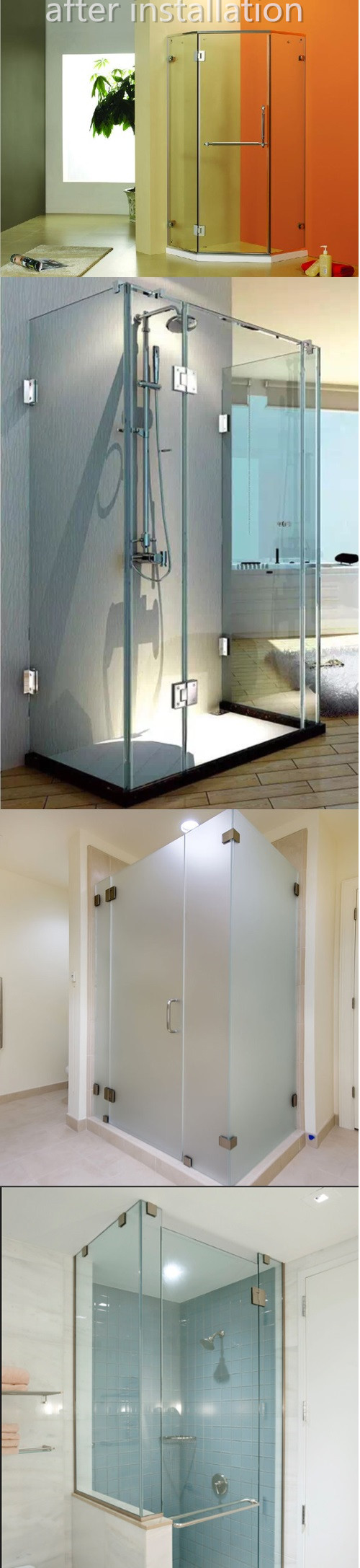 Unique 180 Degree Glass to Glass Arc Shower Hinge with High Quality (CR-Y08)