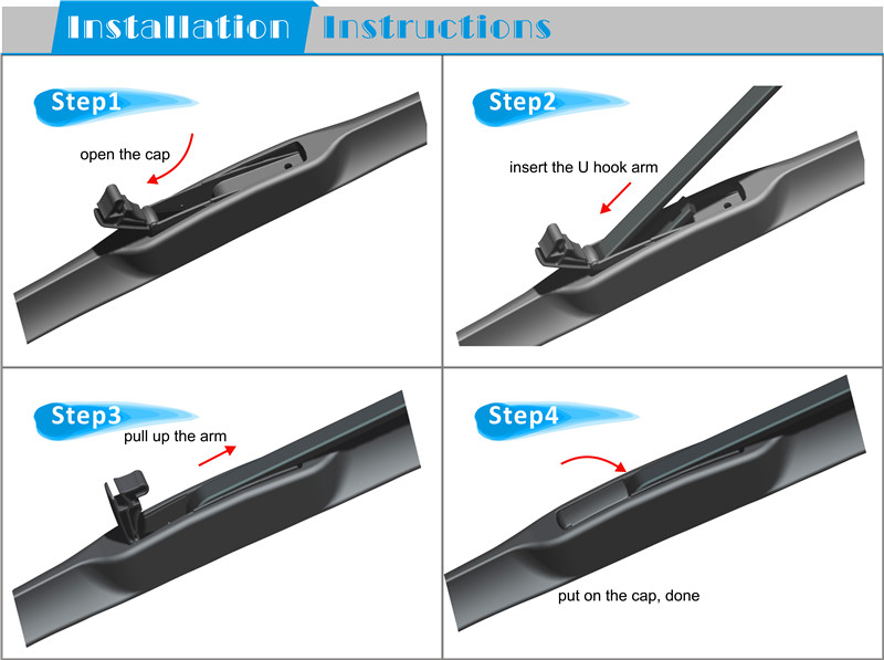 T181 4s Shop Smooth Efficient Long Service Life Premium Natural Rubber Refill Windshield Passenger Driver Multifit Wiper Blade