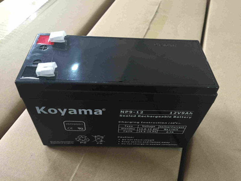 12V 9ah Lead Acid AGM Battery for UPS, Surge Protector, Scooter