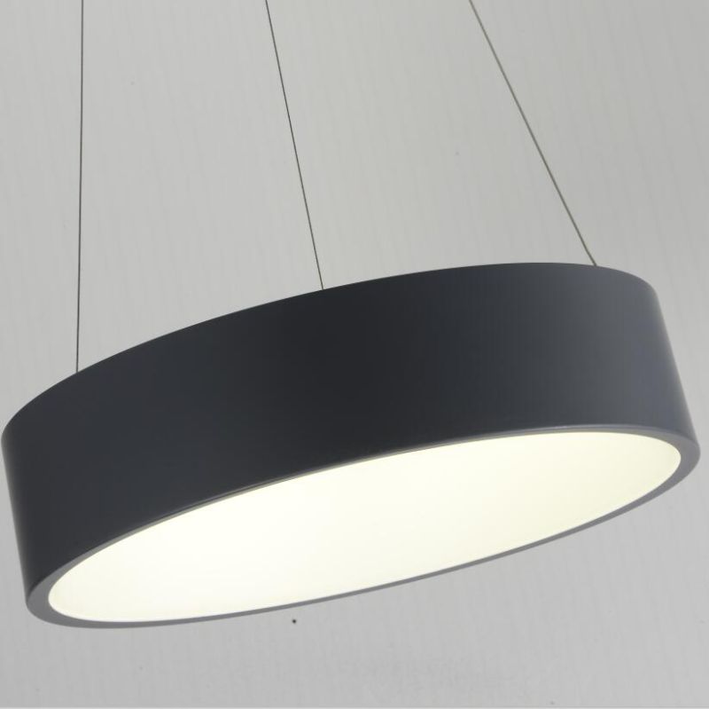 LED Matt Black Acrylic Round Pendant Lamp for Hotel Project