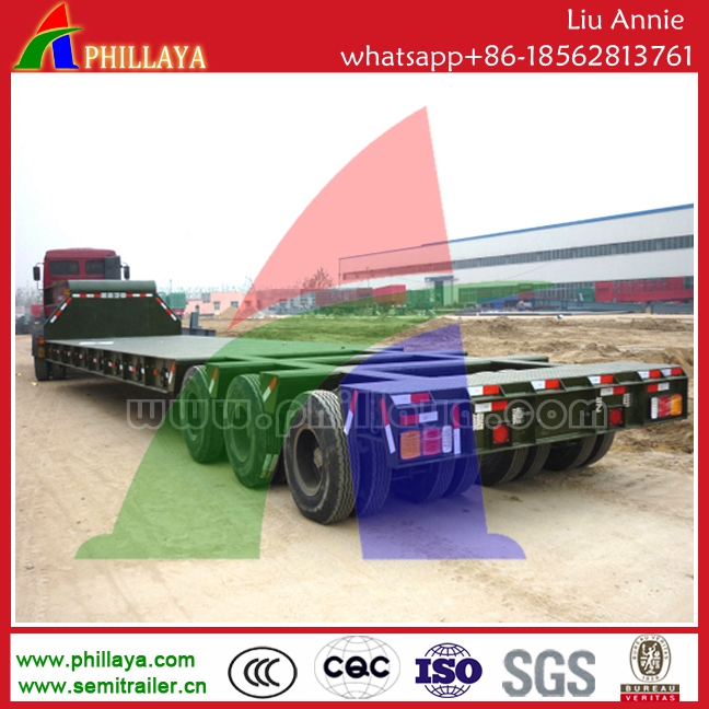 Diesel Type Modular Excavator Heavy Machine Transport Lowbed Semi Trailer Heavy Duty Truck