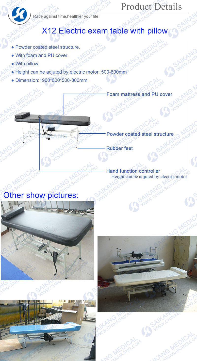 Electric Medical Examination Table with Adjuted Electric Motor