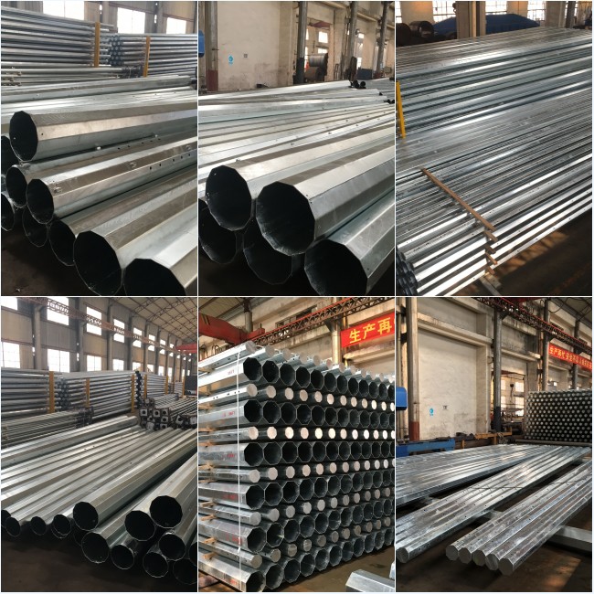 African Galvanized Steel Electric Pole