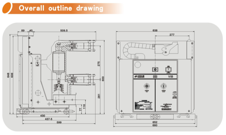 Indoor Hv Vacuum Circuit Breaker (VIB1-12KV)