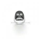 Hot Selling 925 Sterling Silver CZ Jewelry Skull Ring (KR3011)