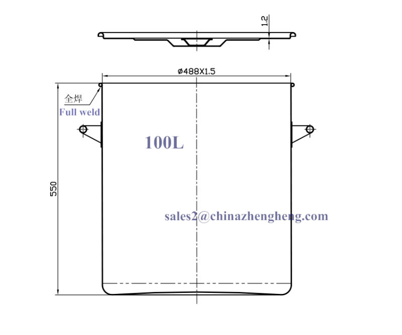 SUS 304 SUS 316L Stainless Steel Drum or Stainless Steel Container 100L