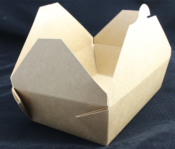 Customized Disposal and Recycle Brown Kraft Paper Chinese Noodle Box