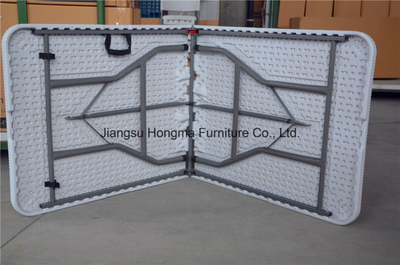 Hot 6 Foot Fold in Half Table in Rattan Look, Folding Rattan Table