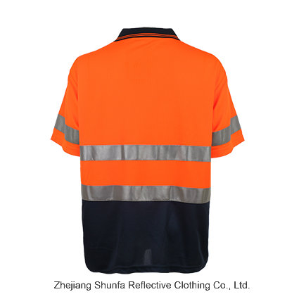 Hi Vis Reflective Safety Work Polo Shirt