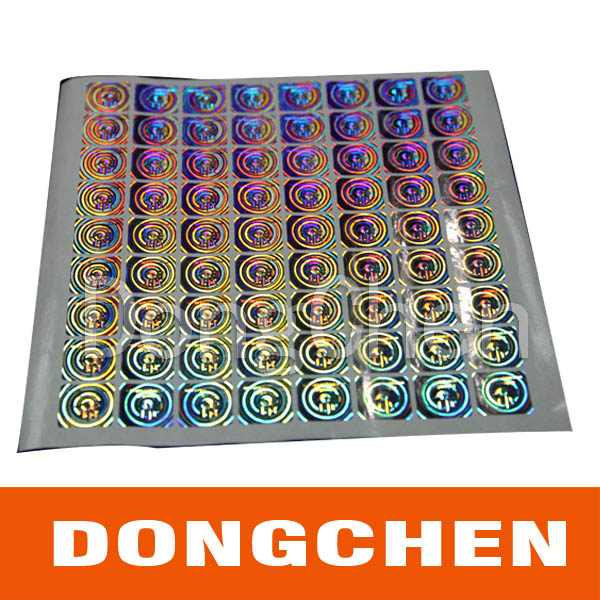 New Design Free Sample Hot Stamping 3D Golden Hologram Sticker