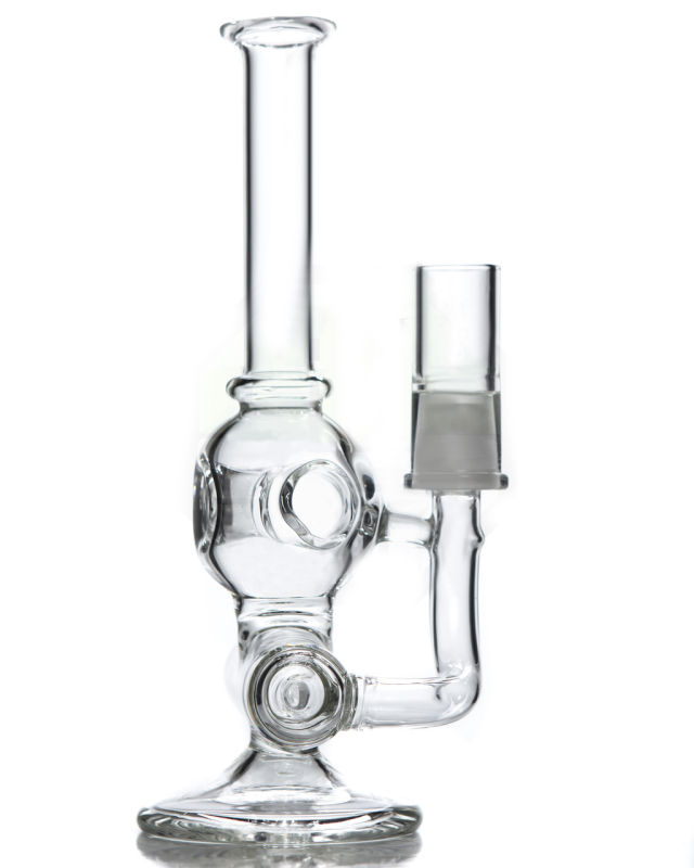 Inline Perc Glass Smoking Water Pipe to Donut Perc Vapor Rig (ES-GB-569)