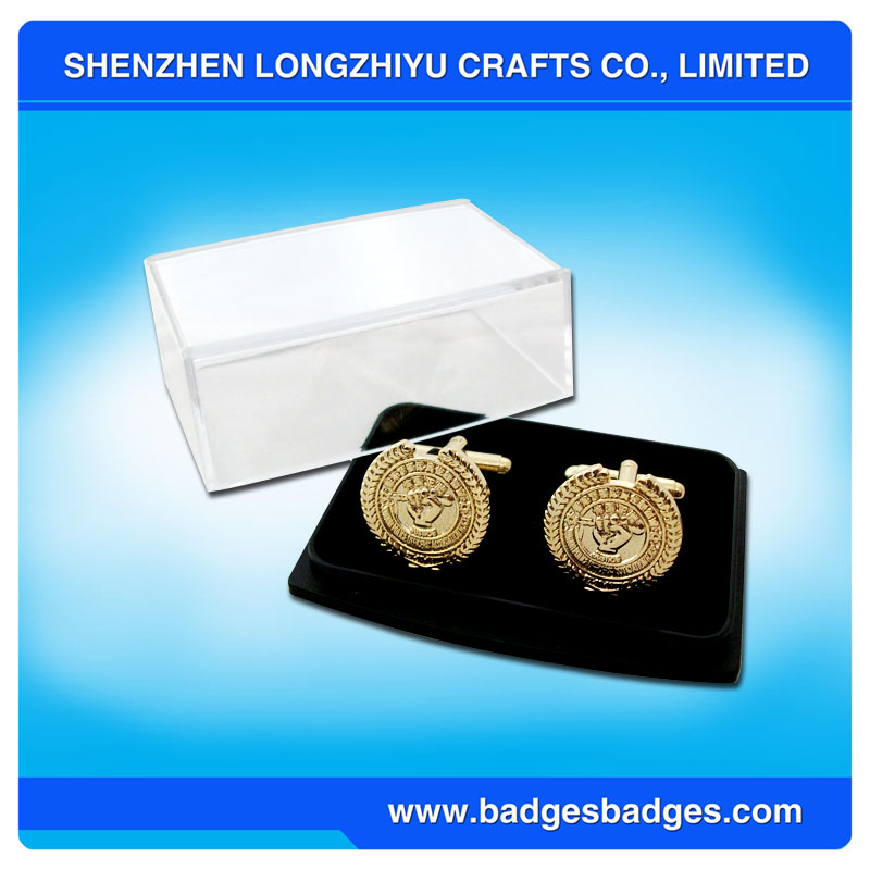 Die Casting Cufflinks Wholesale Gold Bulk Cufflinks with Gift Box