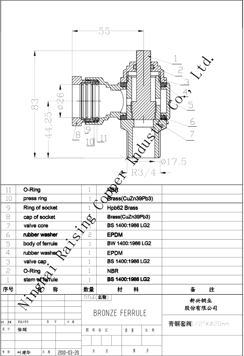 Bronze Swivel Ferrule