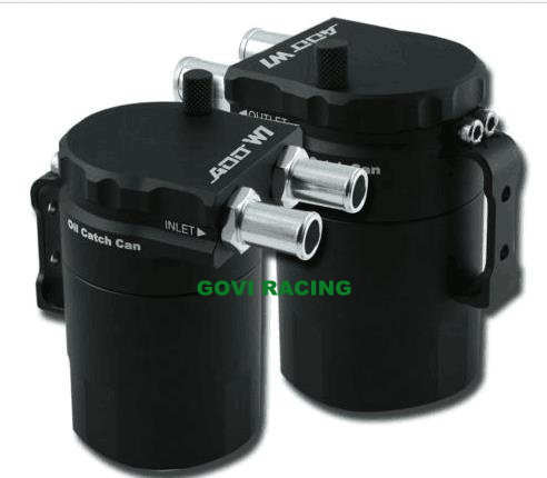 Aluminum Black Oil Reservior Catch Can Tank with Brether Baffled