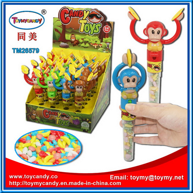 Handle Monkeys Playing Gongs Candy Toys