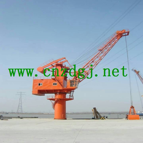 Floating Crane Work Near Dock for Construction Need