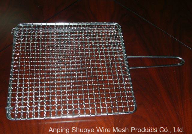 Round BBQ Grill Wire Mesh with Stents/Supports