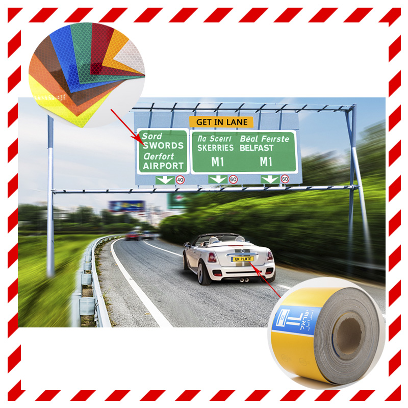 Pet Type Advertisement Grade Reflective Sheeting Film for Advertising Signs Warning Board