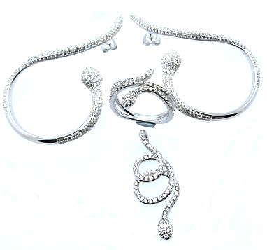 2015 Whole New Original Design Fashion Silver Set Jewelry (S0009py)